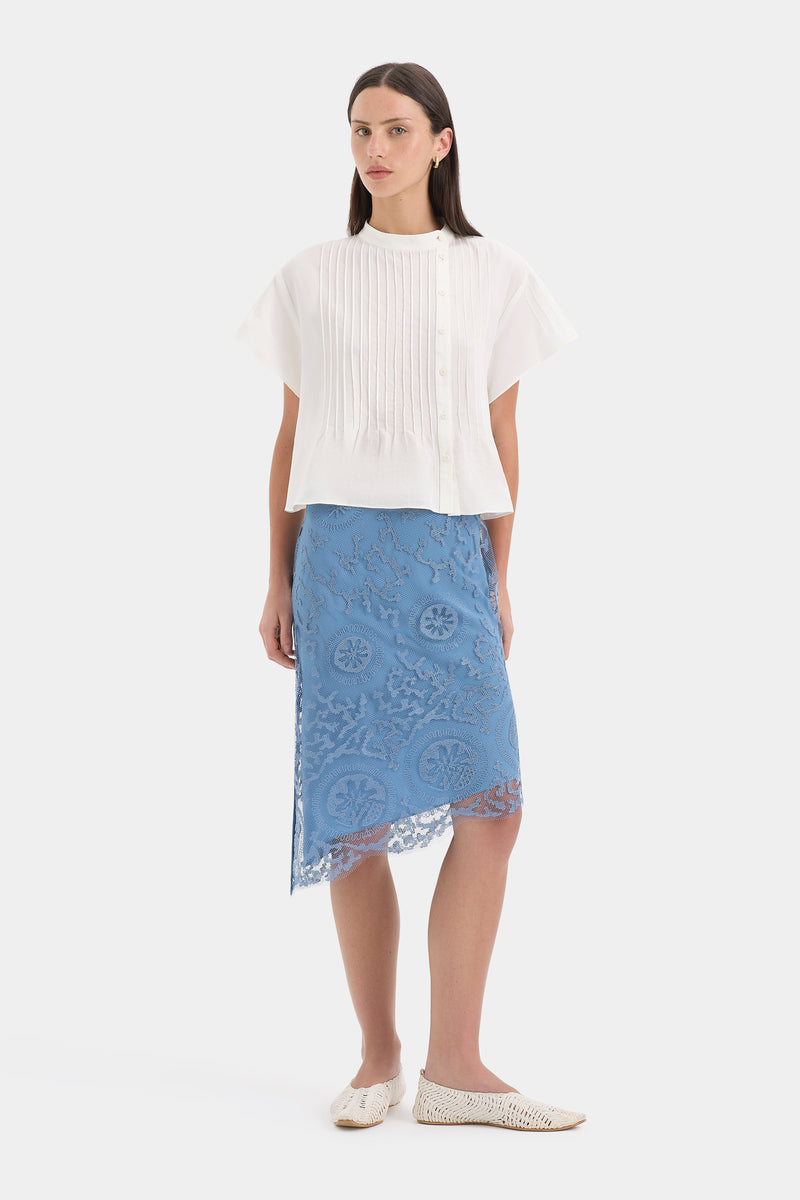 Beatrice Pintuck Top