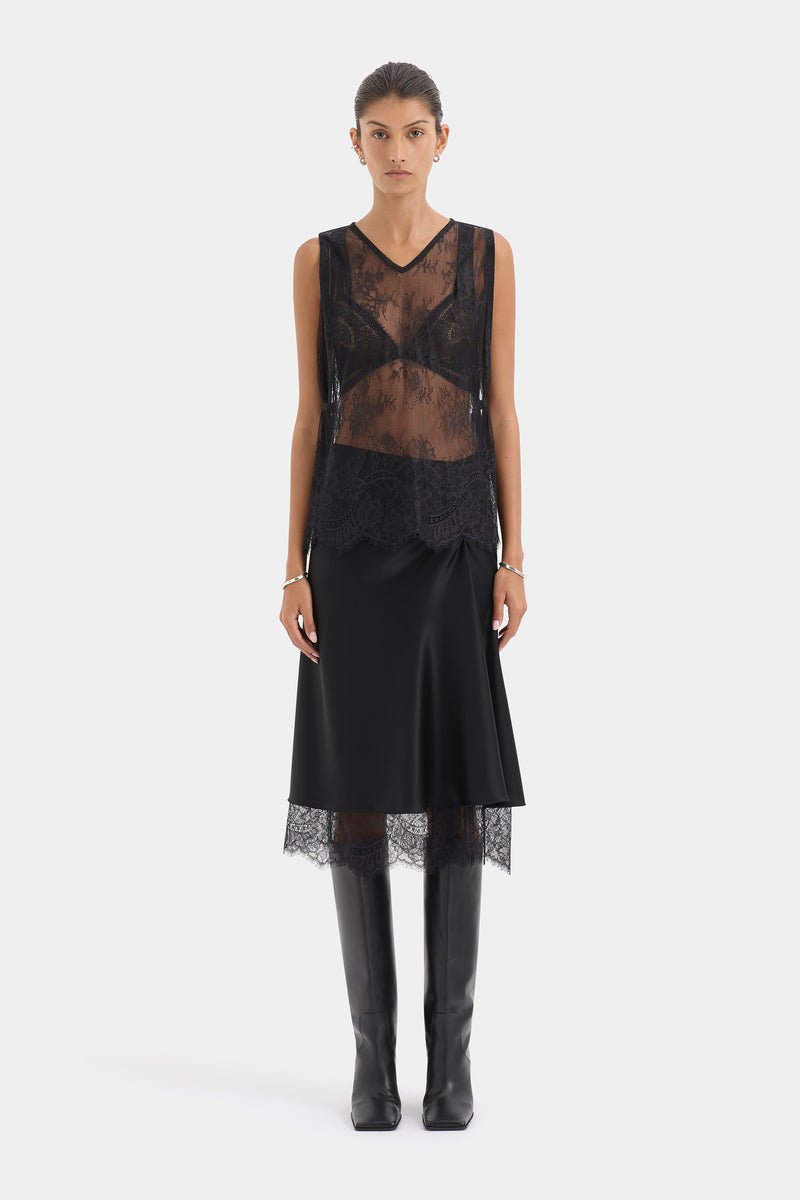 Ingrid Lace Midi Skirt