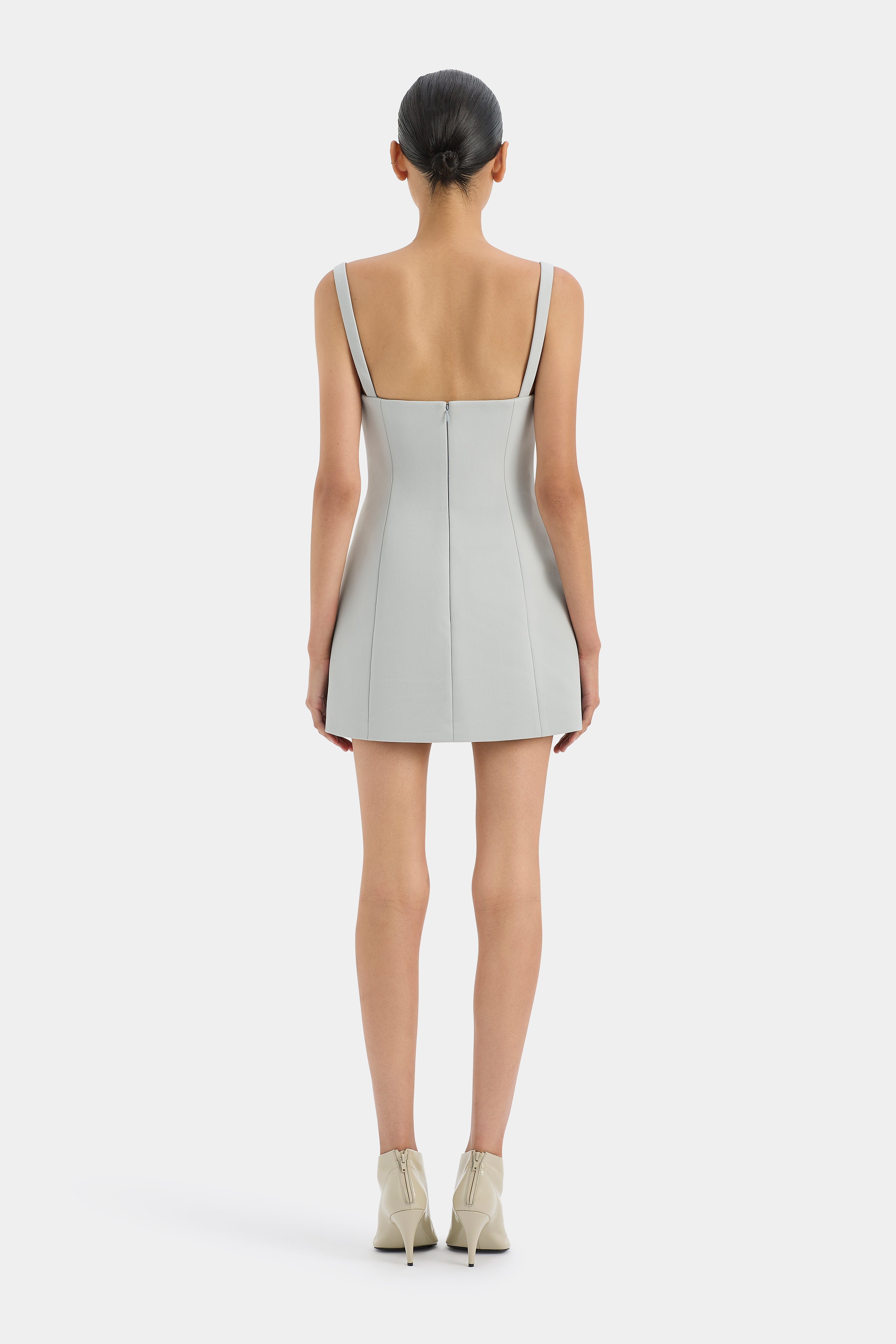 Sandrine Balconette Mini Dress | Ice Blue | SIR. Sandrine Balconette Mini Dress | Ice Blue | SIR.