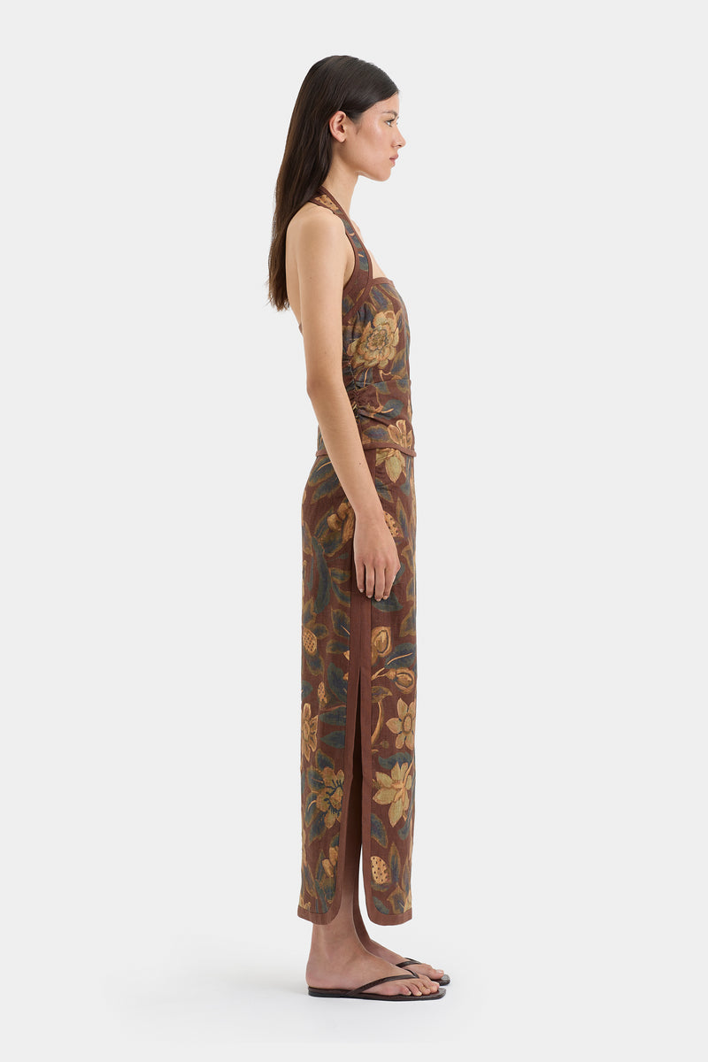 SIR the label Jerry Midi Skirt TAPESTRY