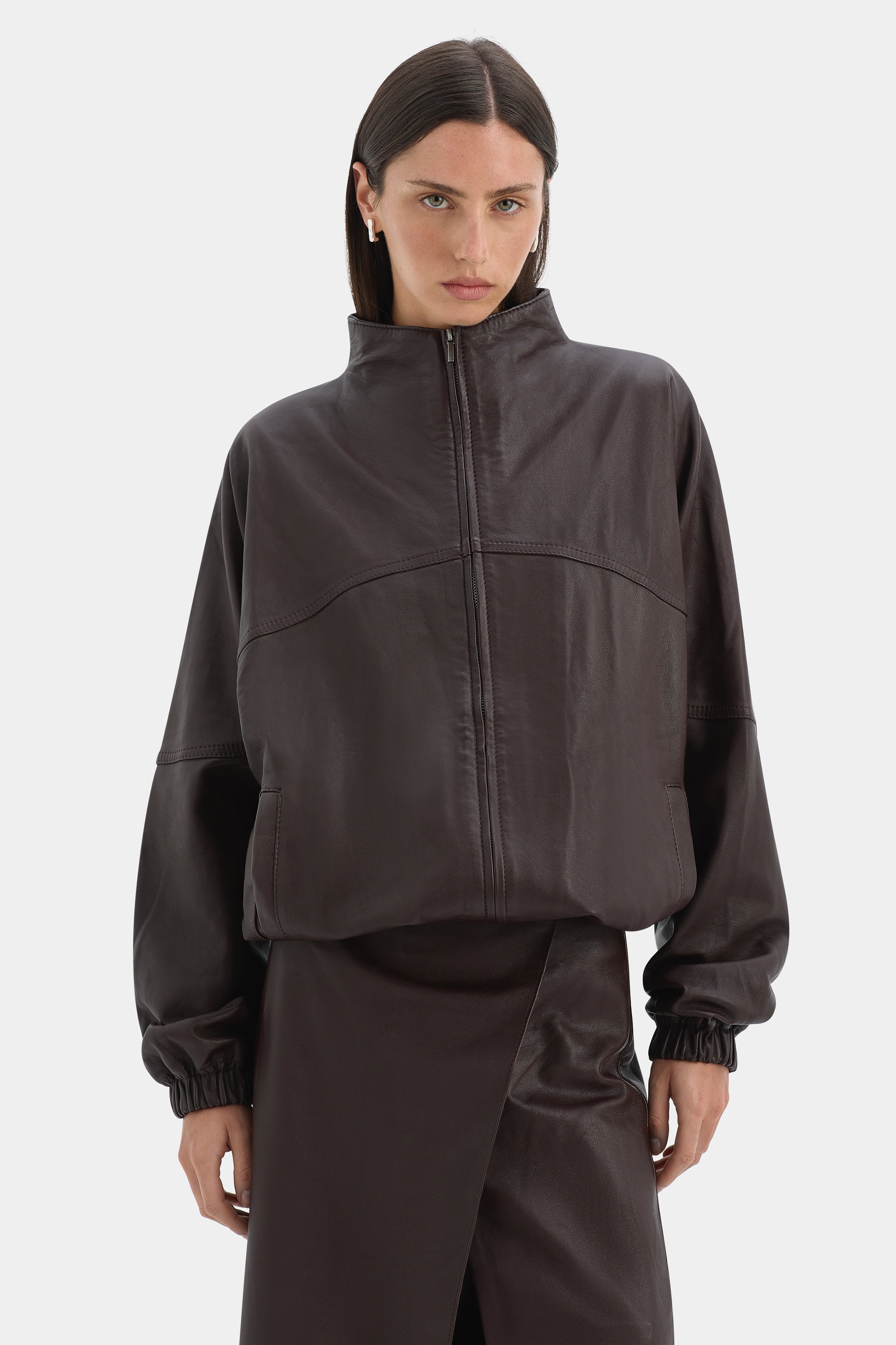 たろー　レディース　BLK M Handmade Women Black Leather Moto Jacket, Black Leather Belted