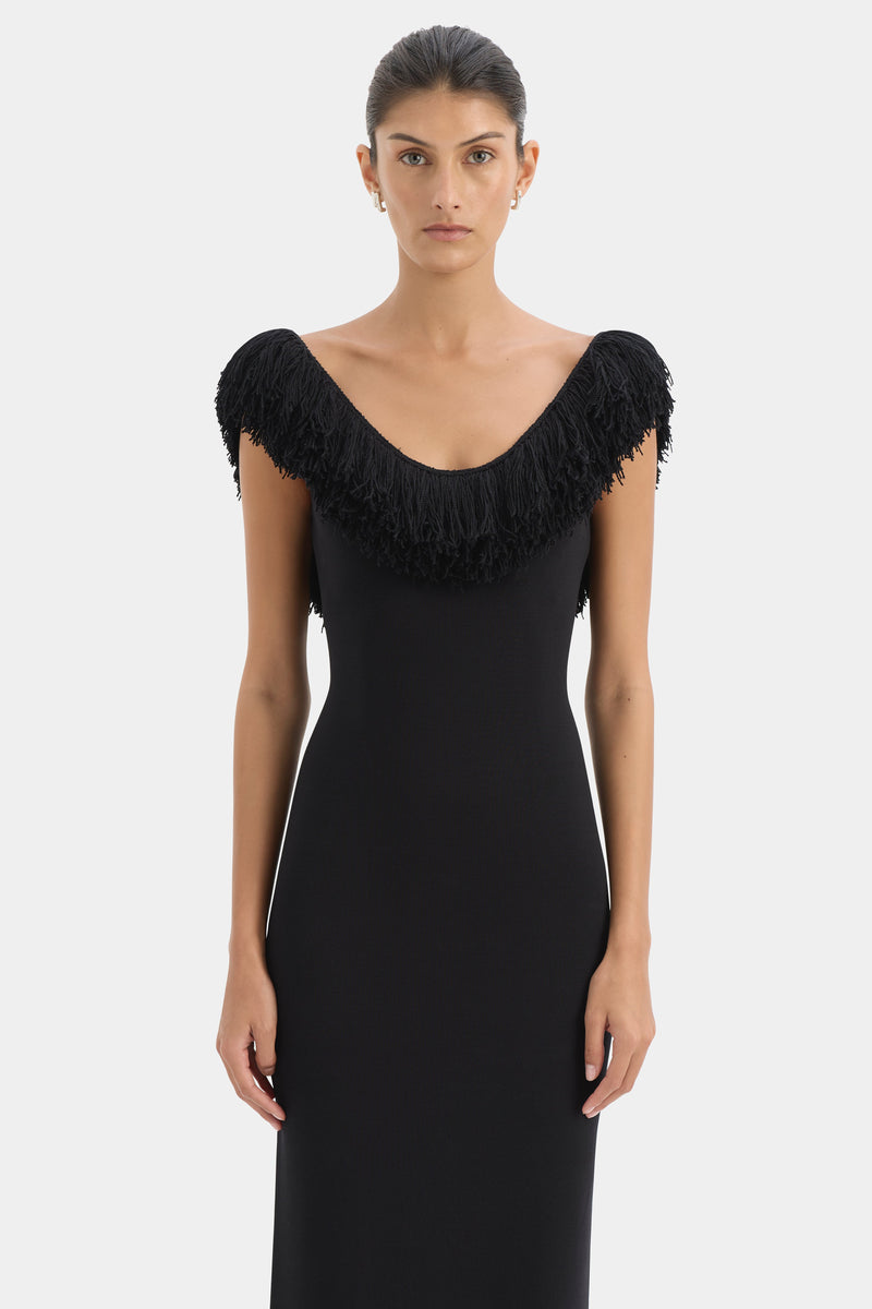 Marcelline Fringe Scoop Back Gown – SIR
