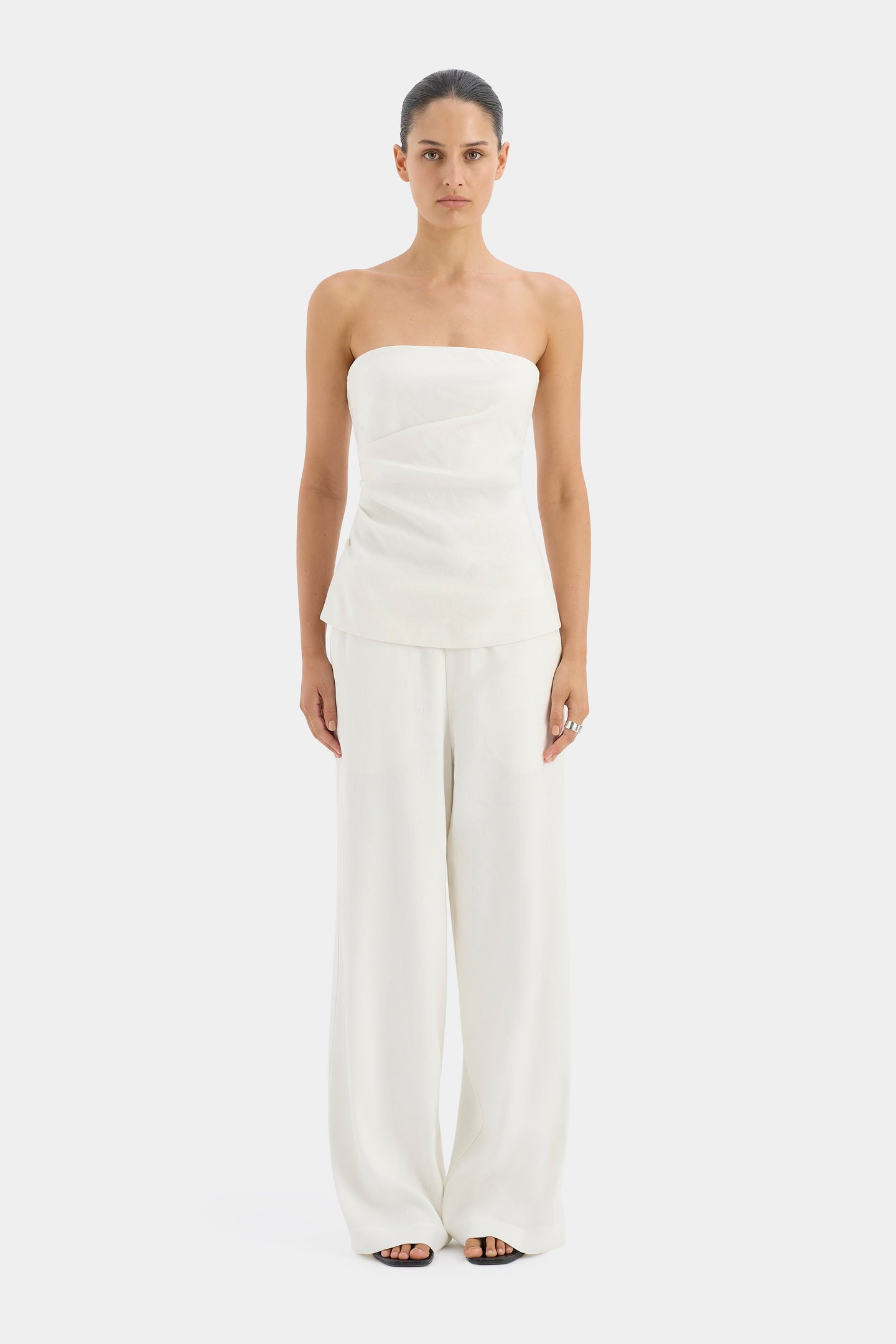 SIR the label Dorian Pleated Bodice IVORY