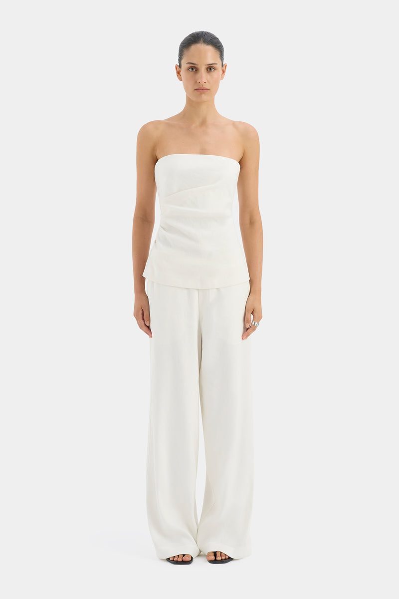 SIR the label Dorian Pleated Bodice IVORY