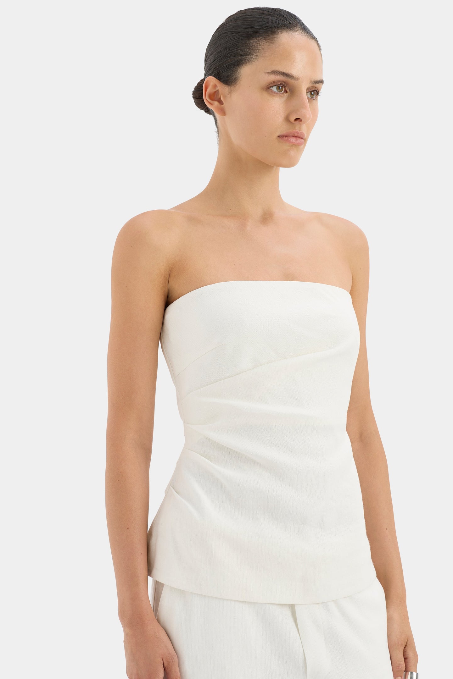 SIR the label Dorian Pleated Bodice IVORY