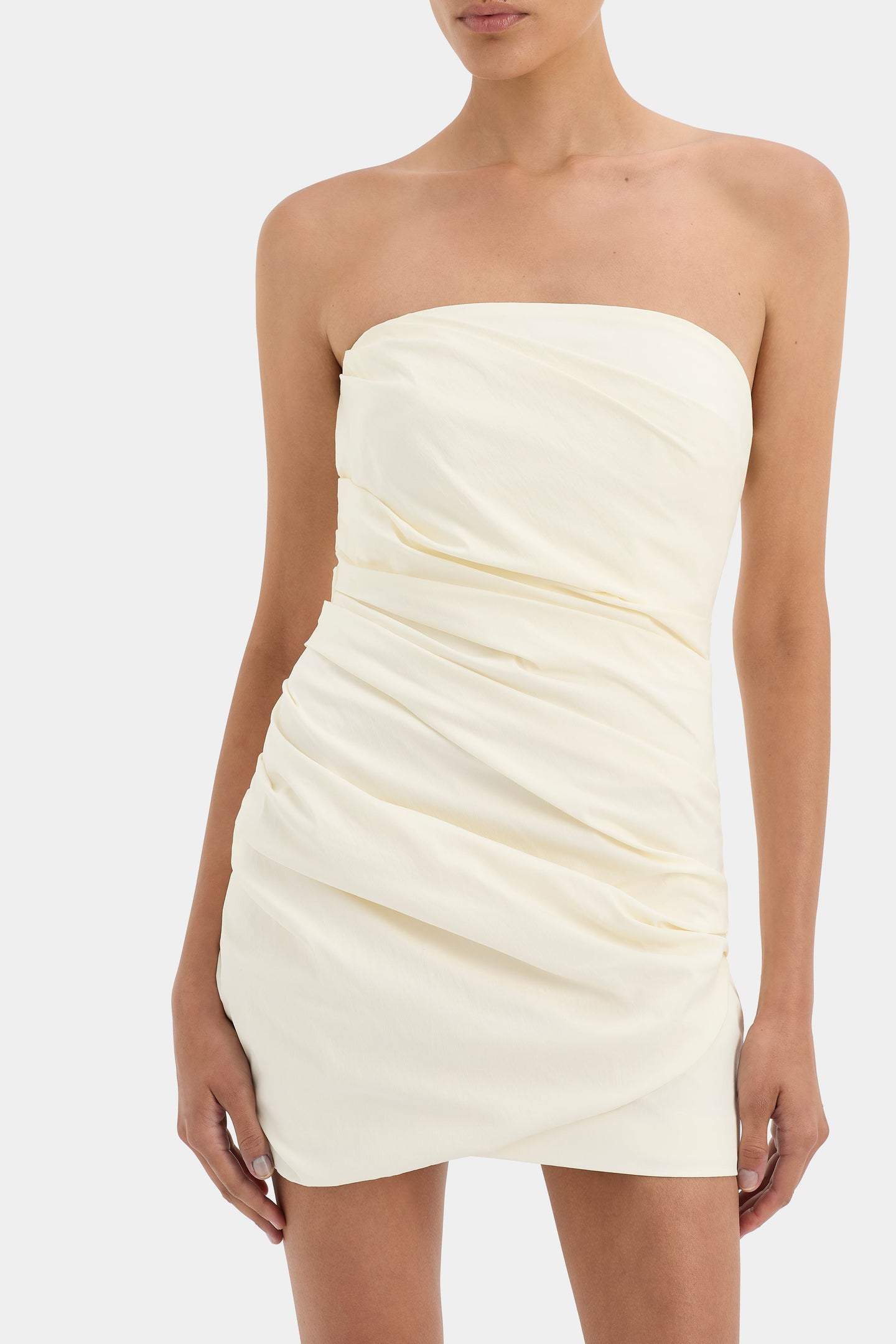 SIR the label Florent Strapless Mini Dress Cream