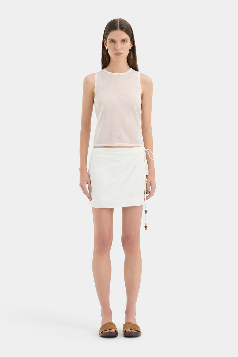 Azora Mini Azura Mini Skirt | White Ivory | SIR.