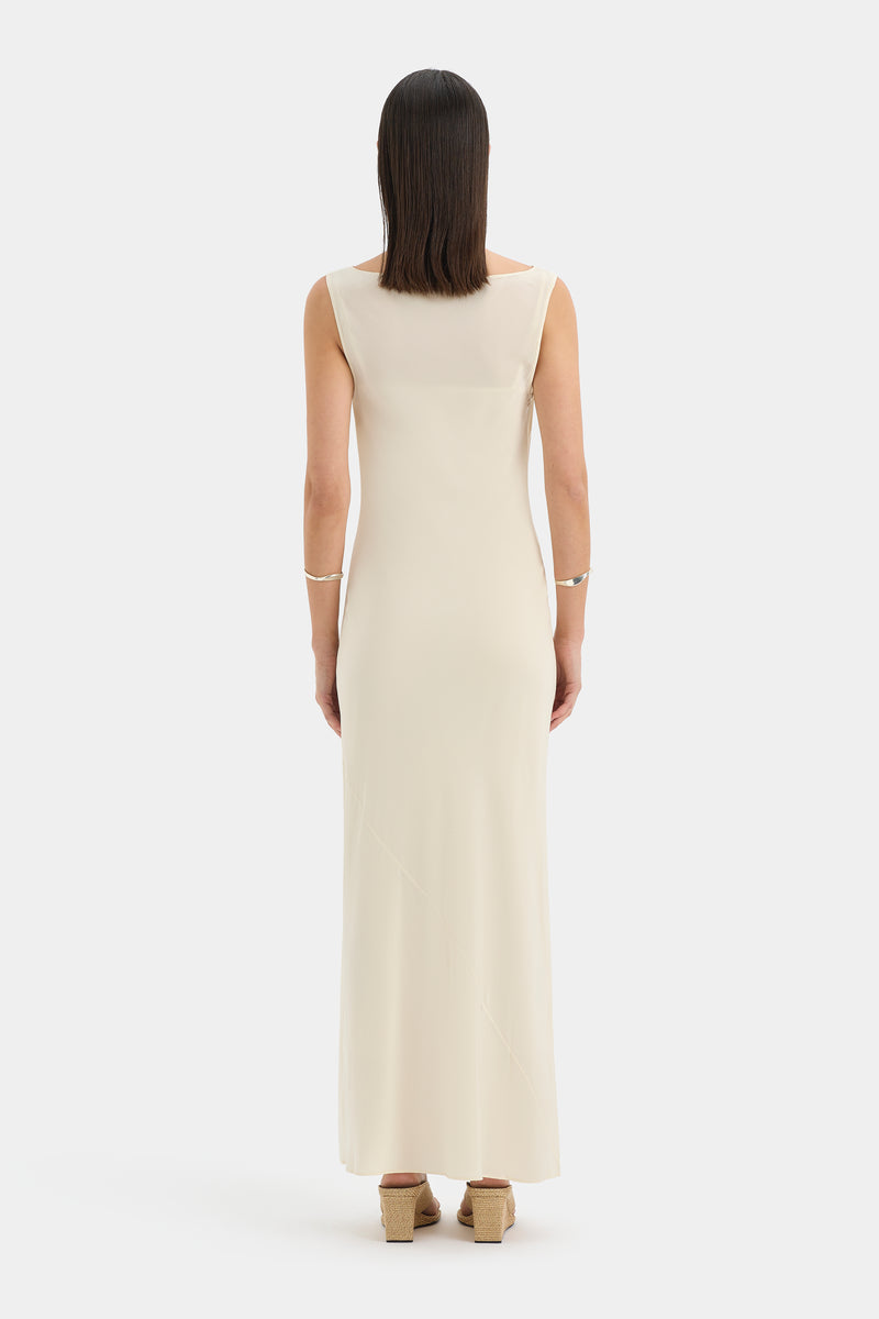 white christmas dresses Save The Date Cream Bandeau Midi Dress With Train – Club L London