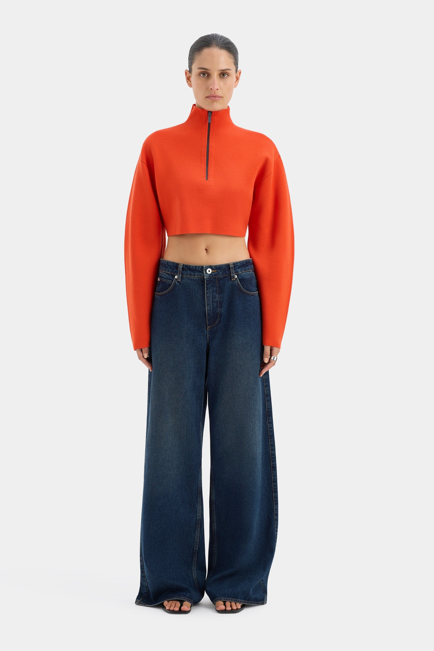 SIR the label Stella Wide Leg Jean WASHED INDIGO