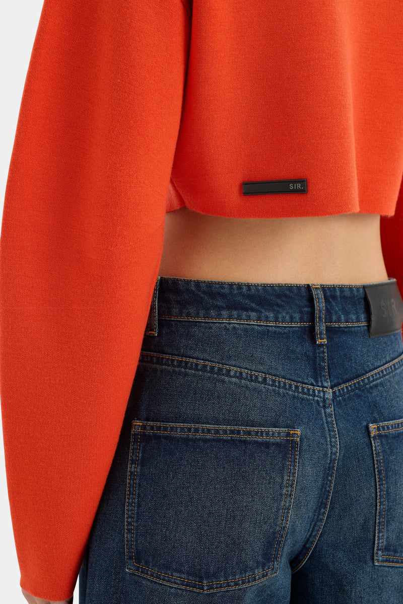 SIR the label Playback Zip Sweater TANGERINE