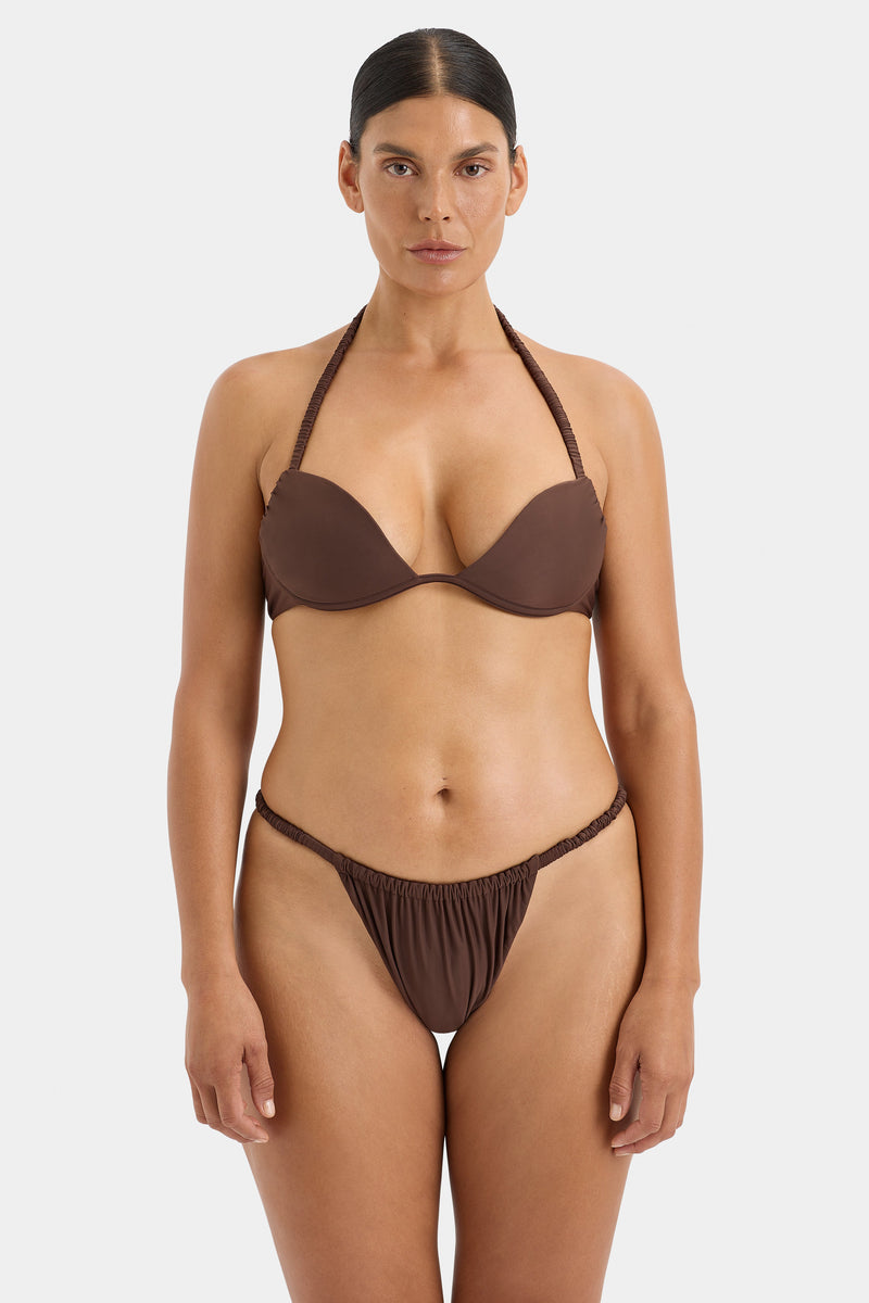 SIR the label Stevie Halter Balconette CHOCOLATE