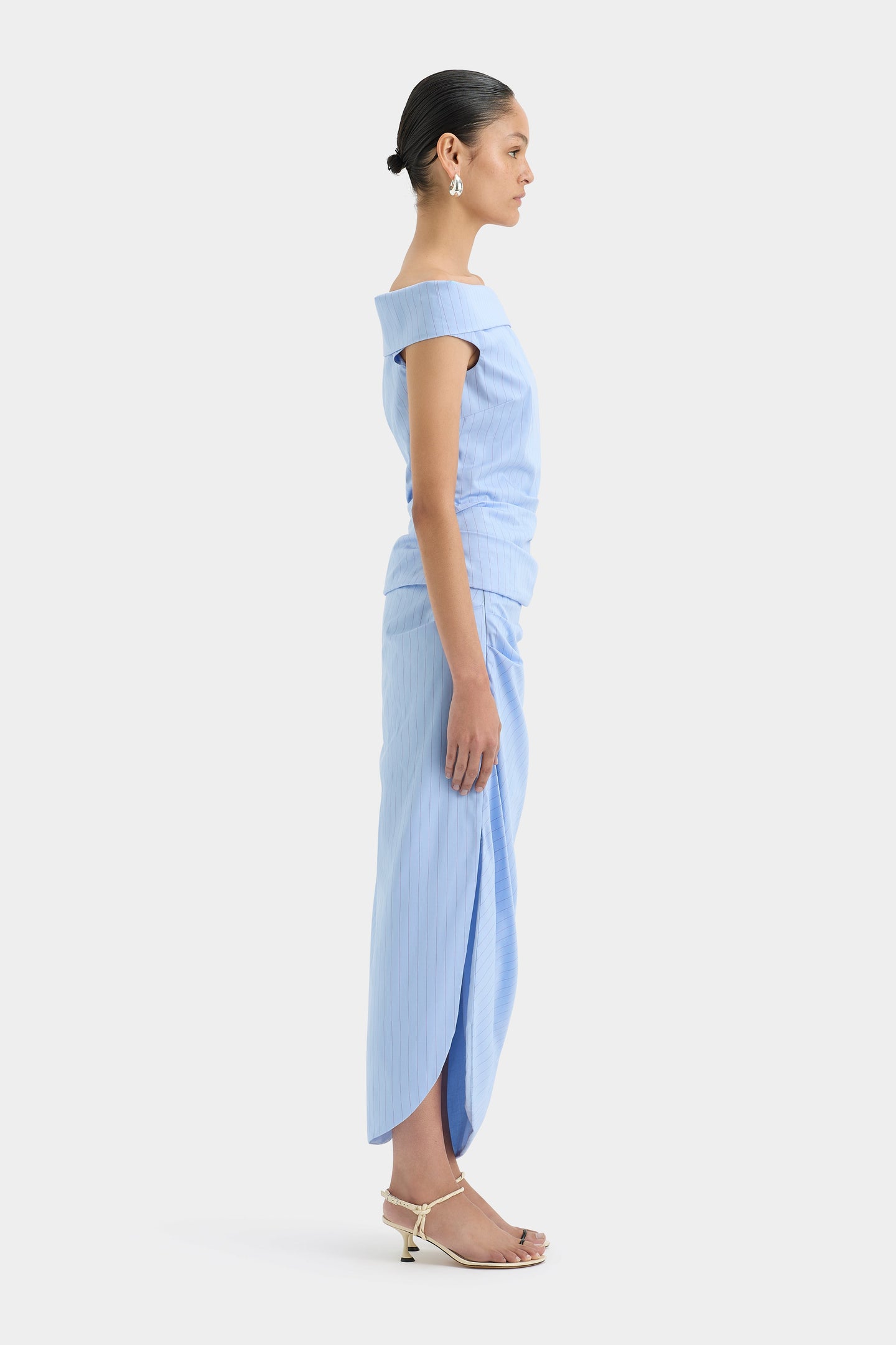 SIR the label Lori Midi Skirt SKY BLUE