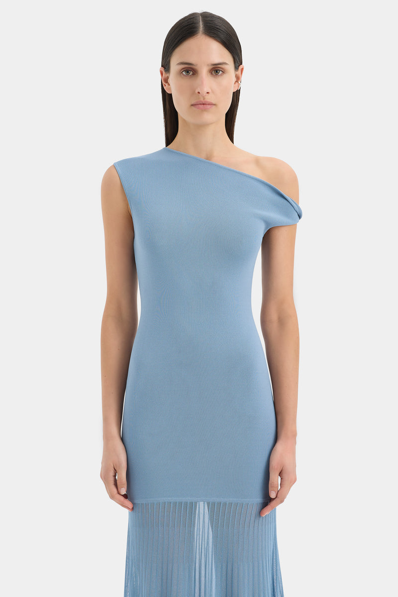 Indigo Twist Dress | Blue | SIR. Indigo Twist Dress | Blue | SIR.
