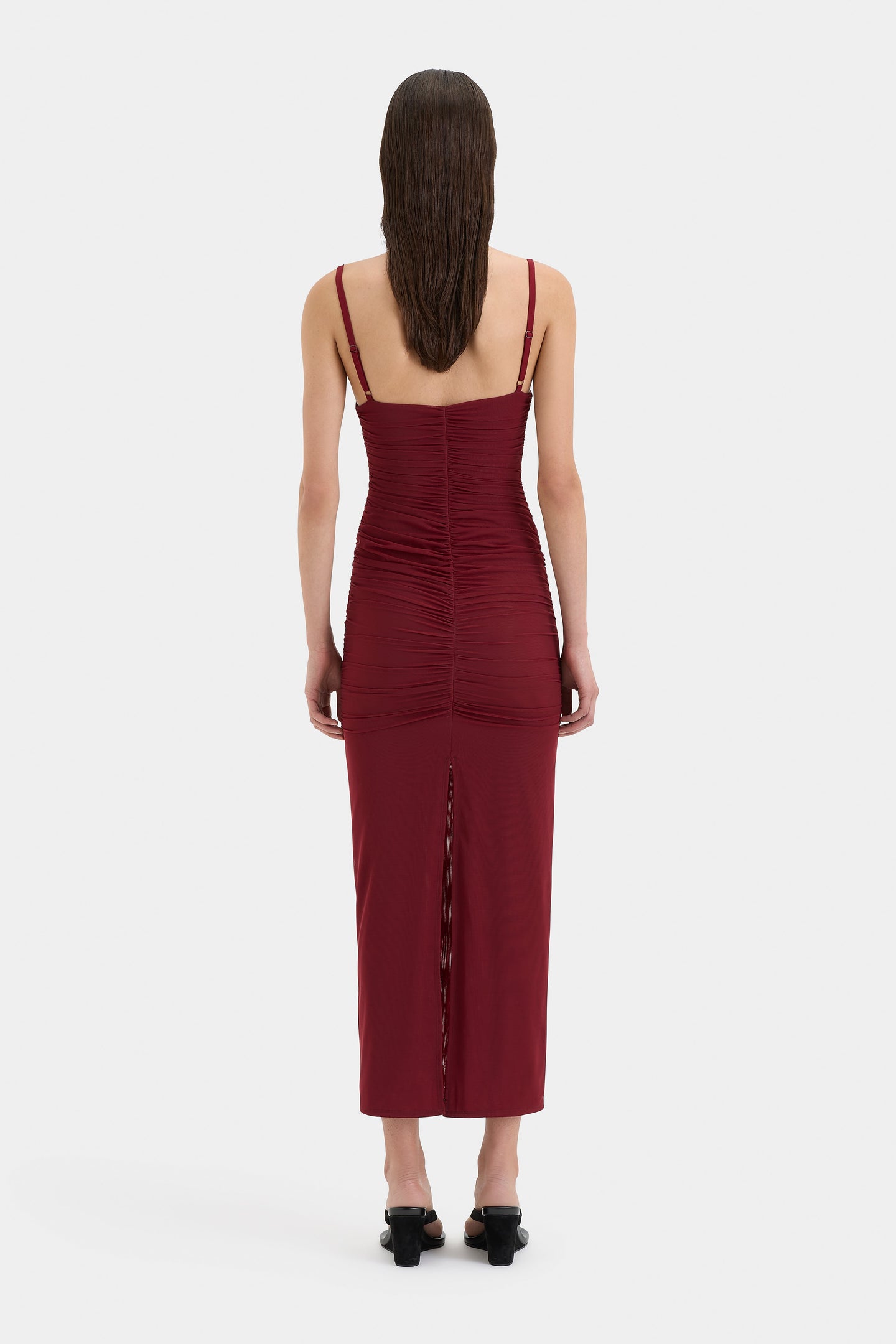 SIR the label Jacques Beaded Midi Dress BERRY