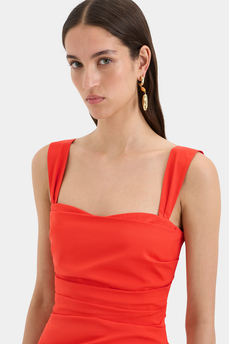 SIR the label Dahlia Balconette Gown TANGERINE