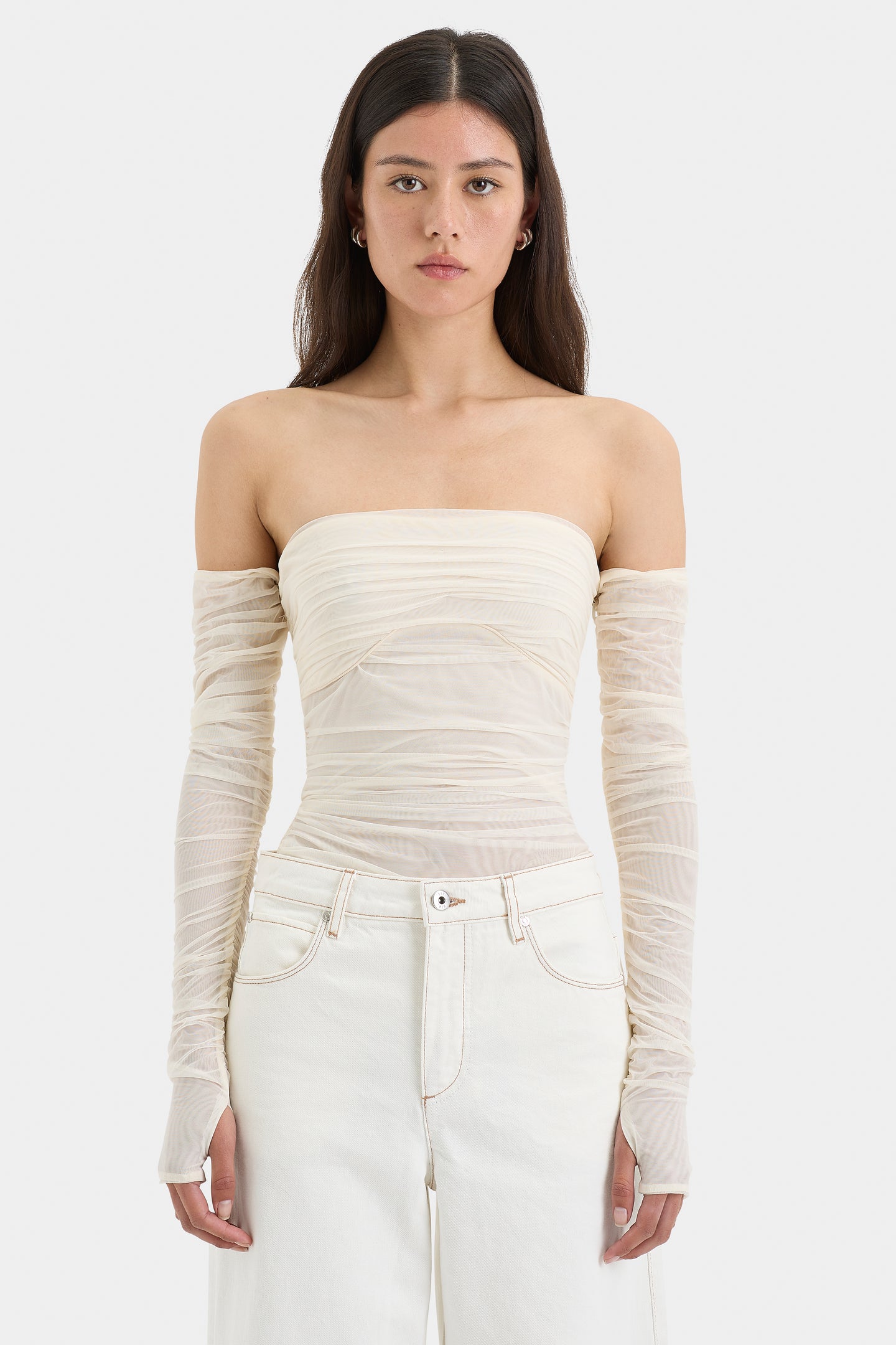 SIR the label Jacques Off Shoulder Top ECRU