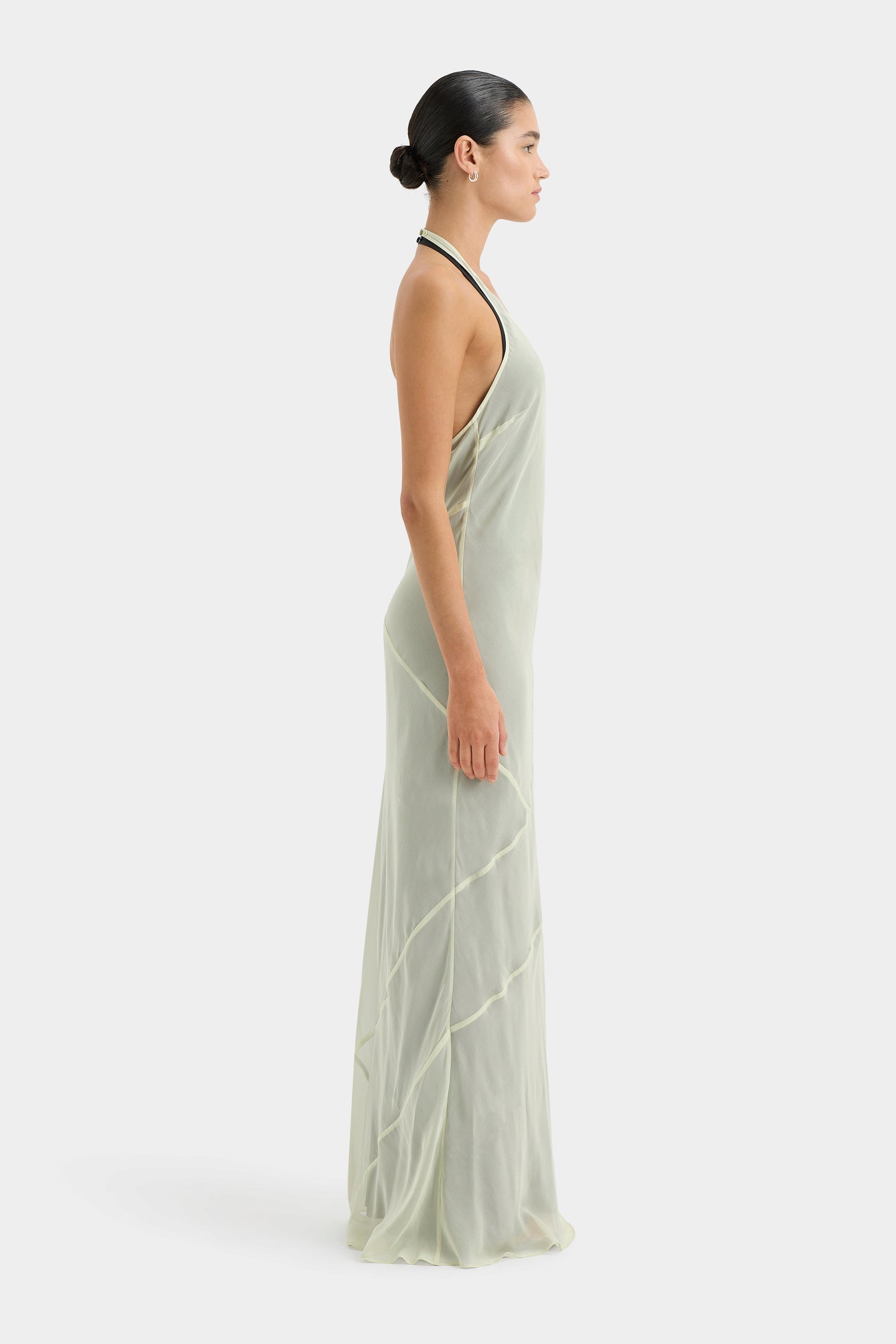 SIR the label Strobe Halter Dress LIGHT SAGE