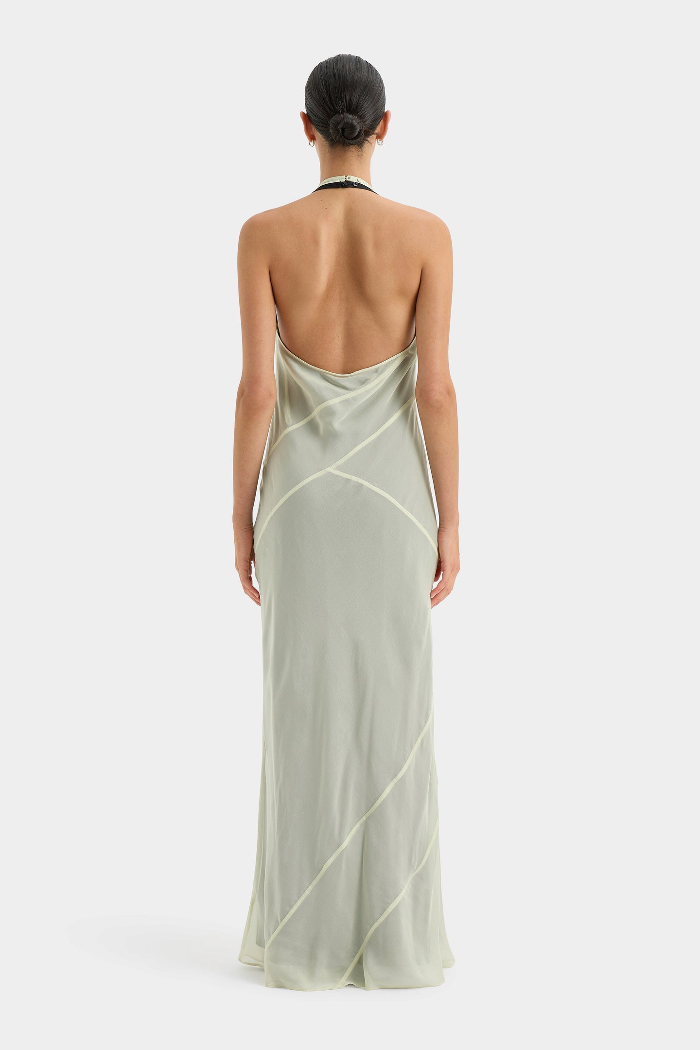 SIR the label Strobe Halter Dress LIGHT SAGE