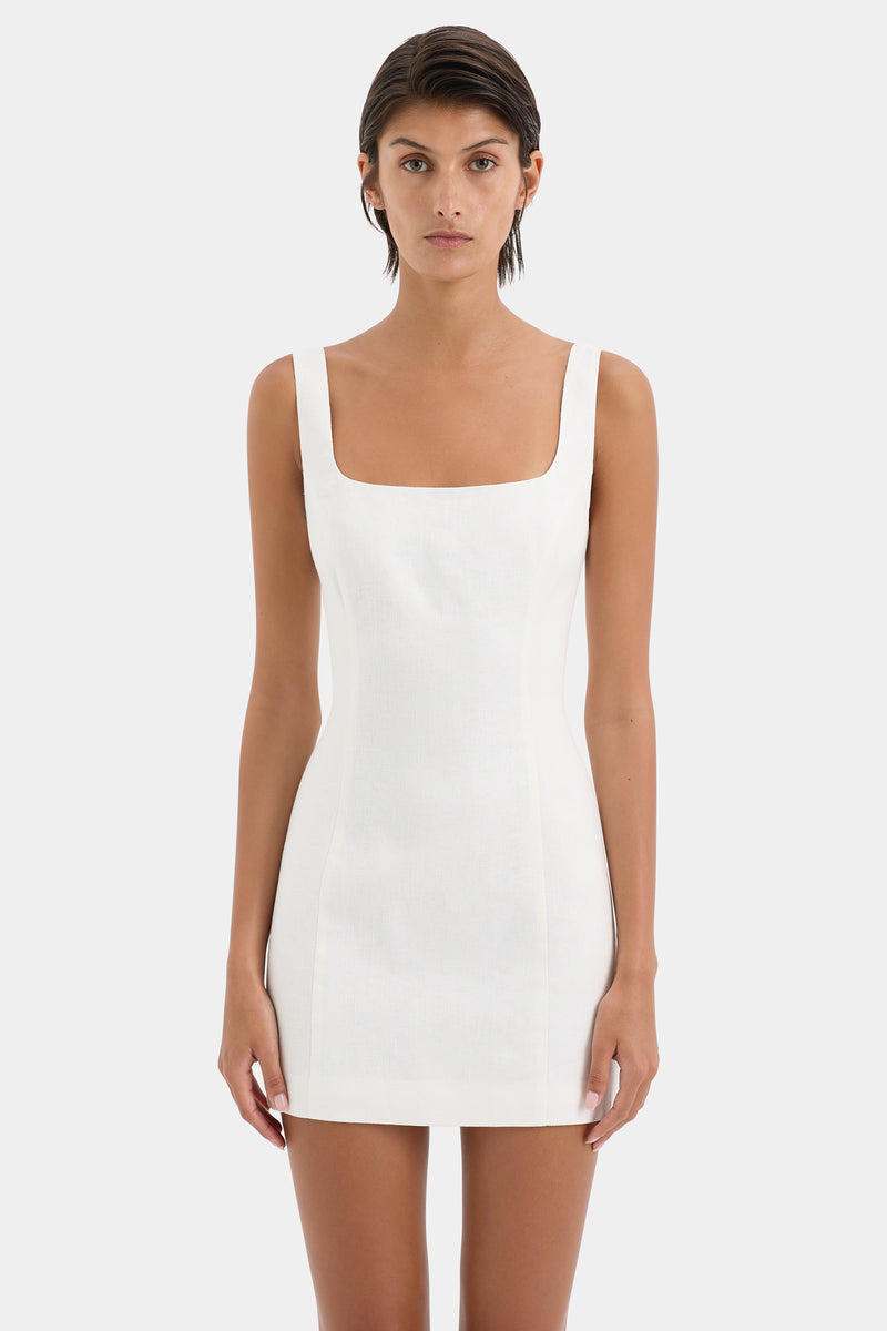 SIR the label Iris Tie Mini Dress Ivory