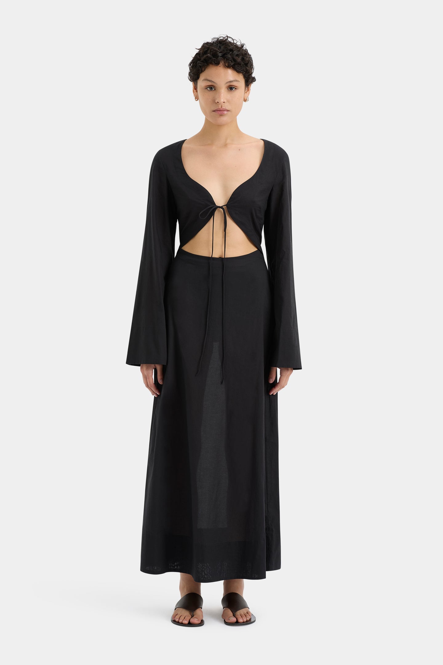 SIR the label Orlin Coverup Dress BLACK