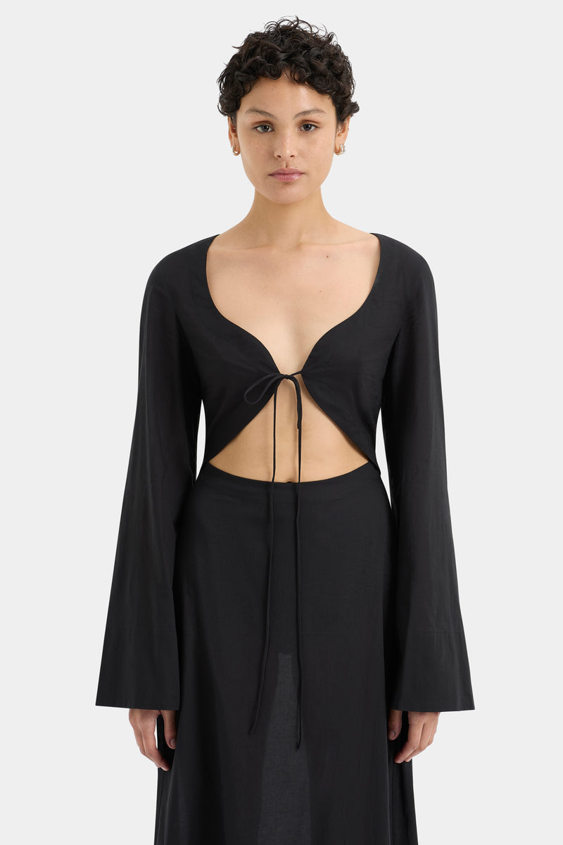 SIR the label Orlin Coverup Dress BLACK