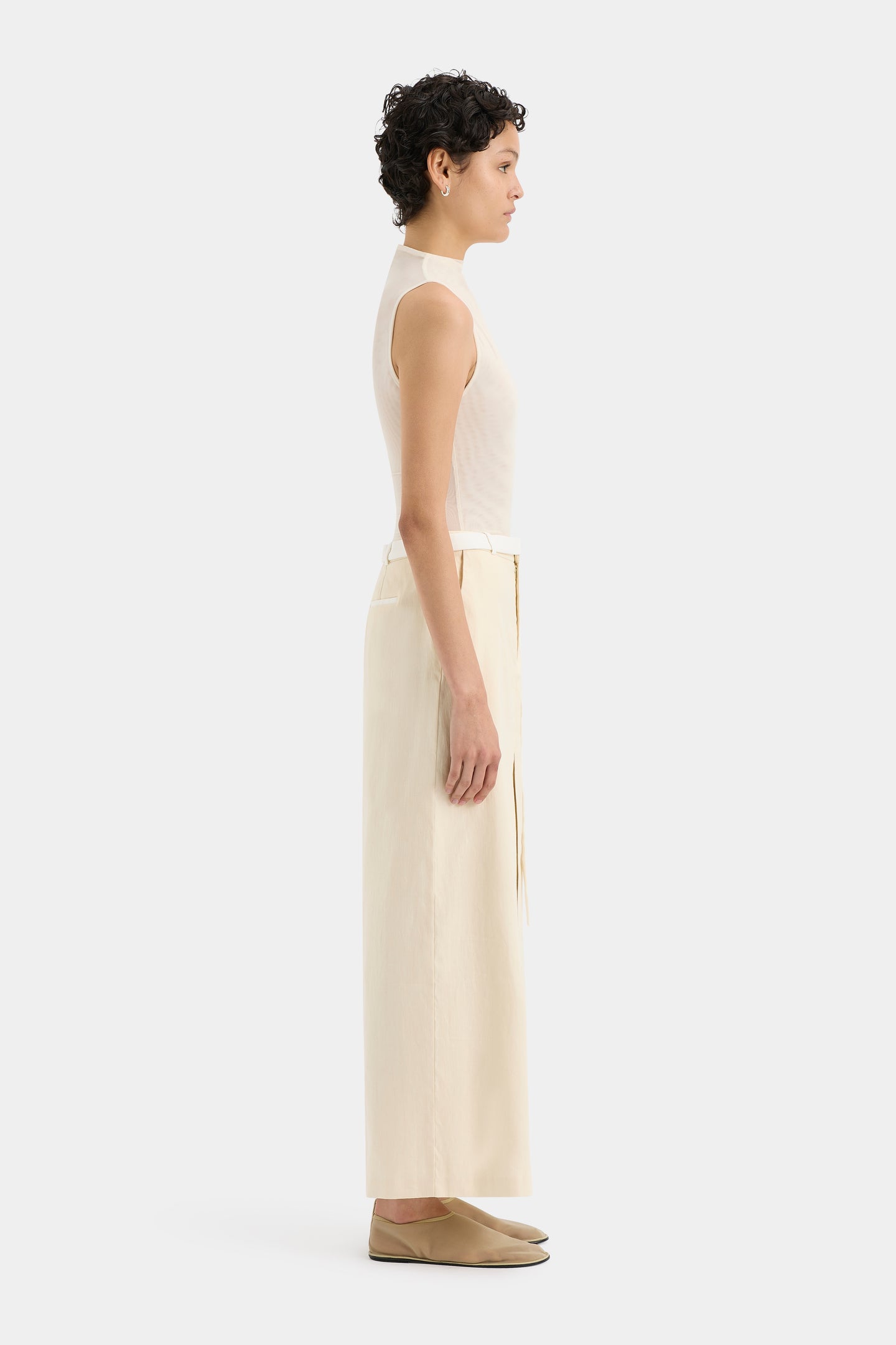 SIR the label Dune Midi Skirt CREAM