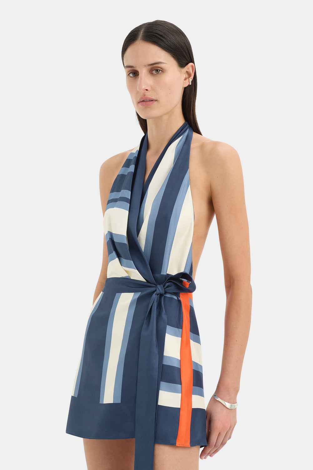 Dazed Wrap Halter Mini Dress