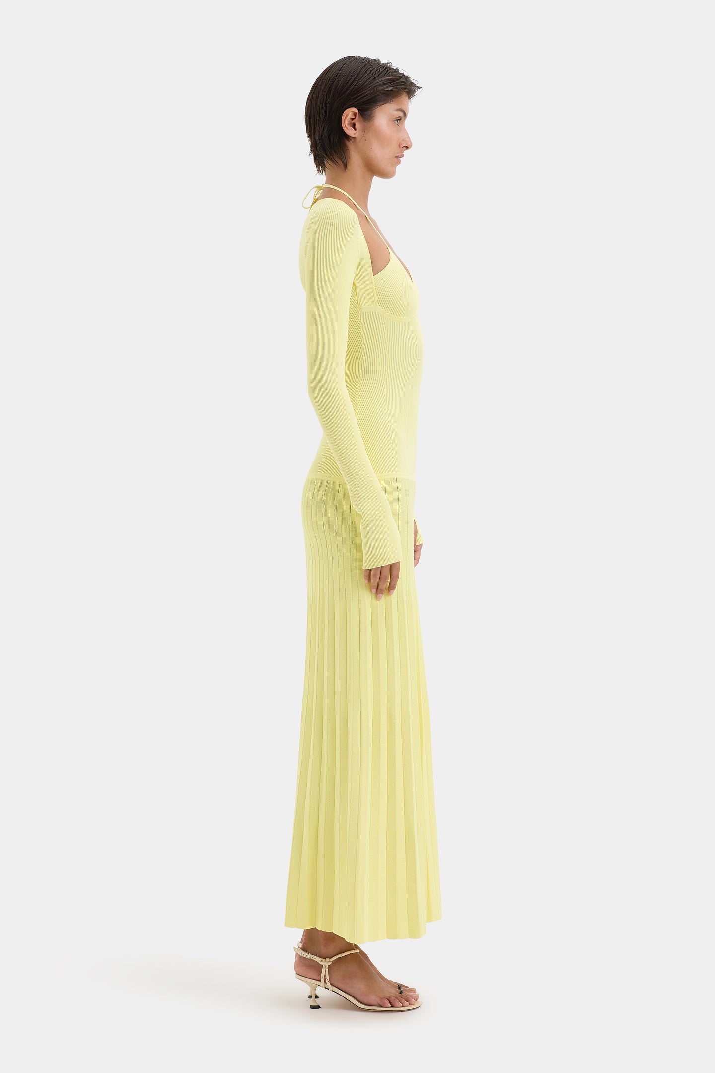 SIR the label Juniper Contoured Dress LEMON