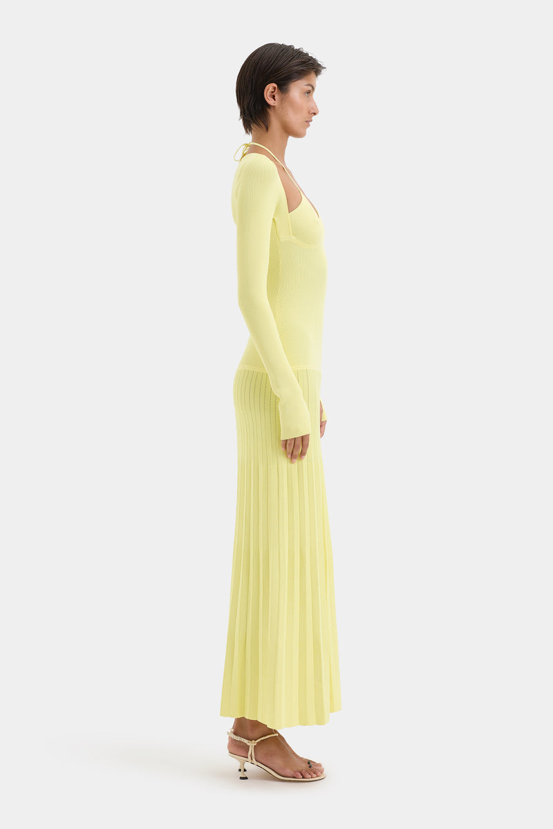 SIR the label Juniper Contoured Dress LEMON