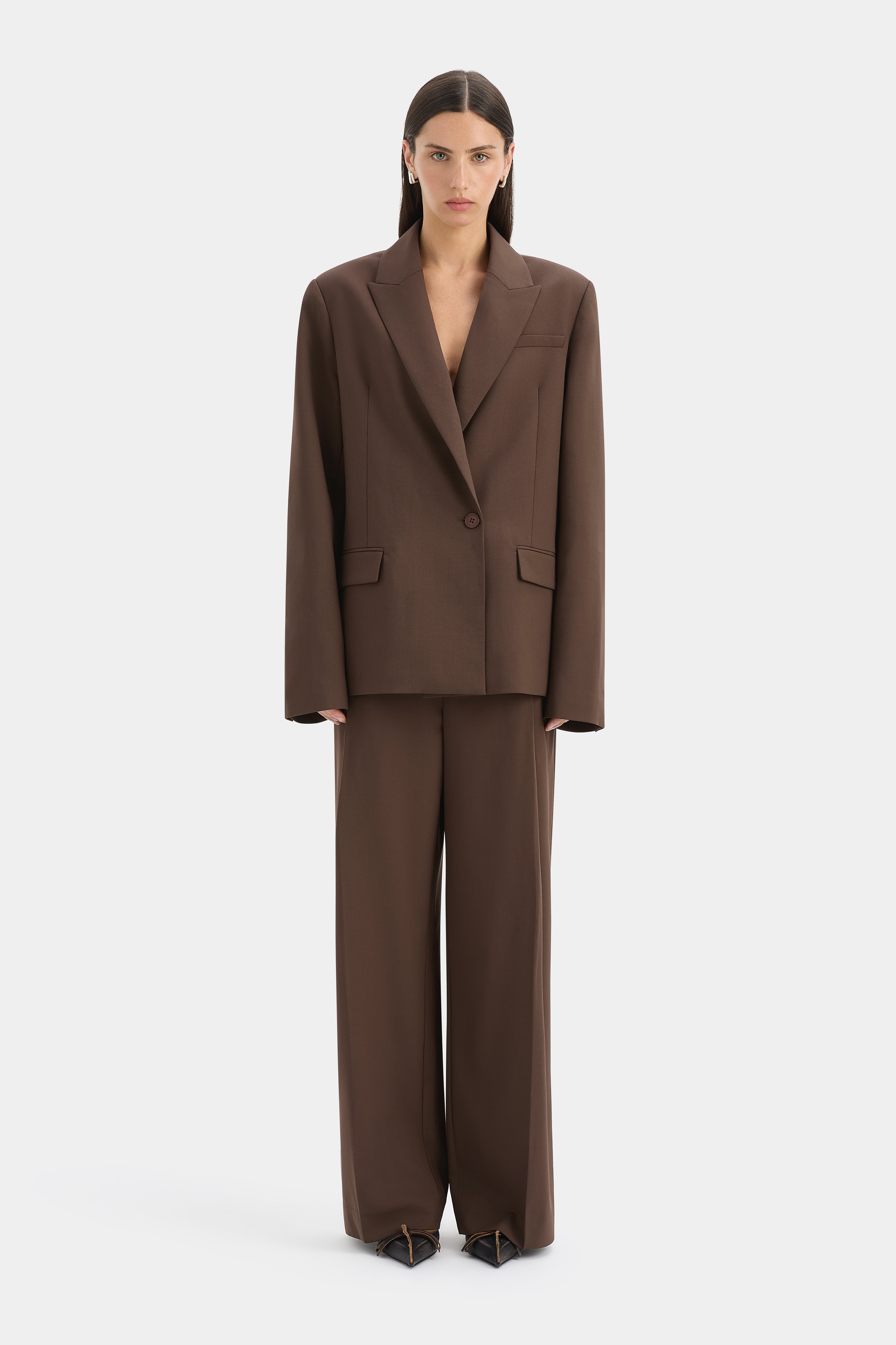 Dylan Tailored Trouser | Chocolate Brown | SIR.