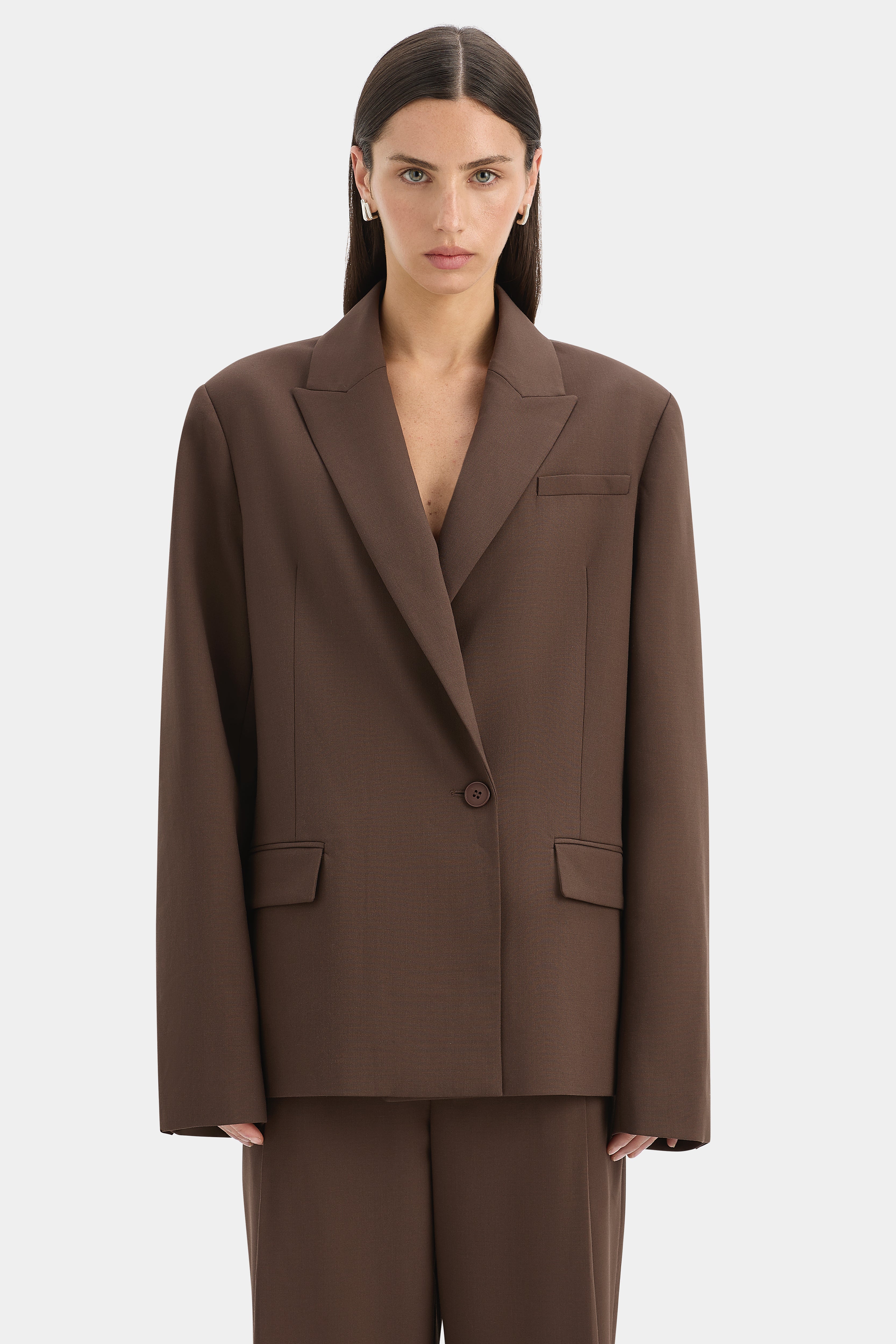 Dylan Blazer | Chocolate Brown | SIR.