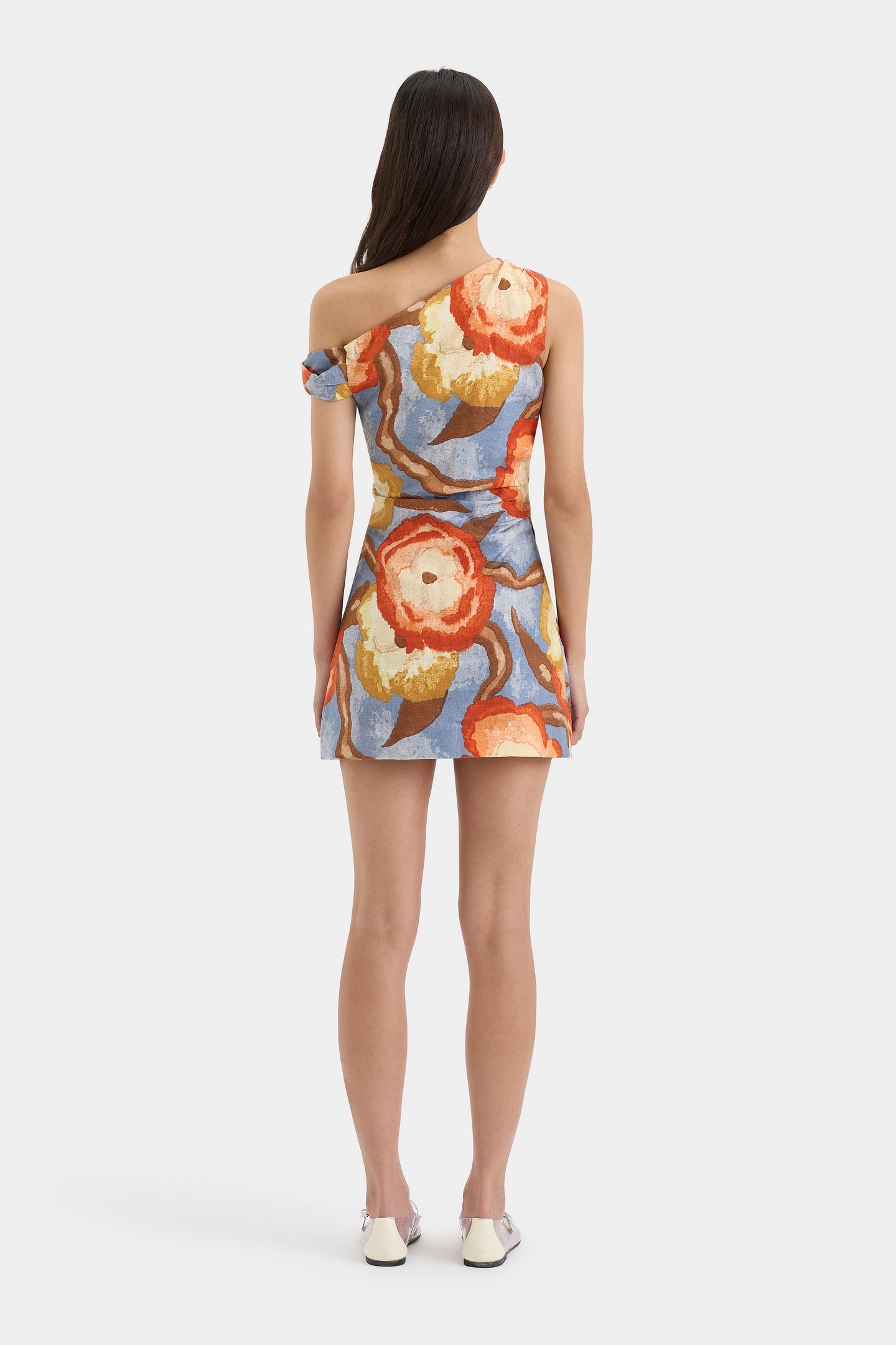 SIR the label Avery Twist Mini Dress CAMELLIA PRINT