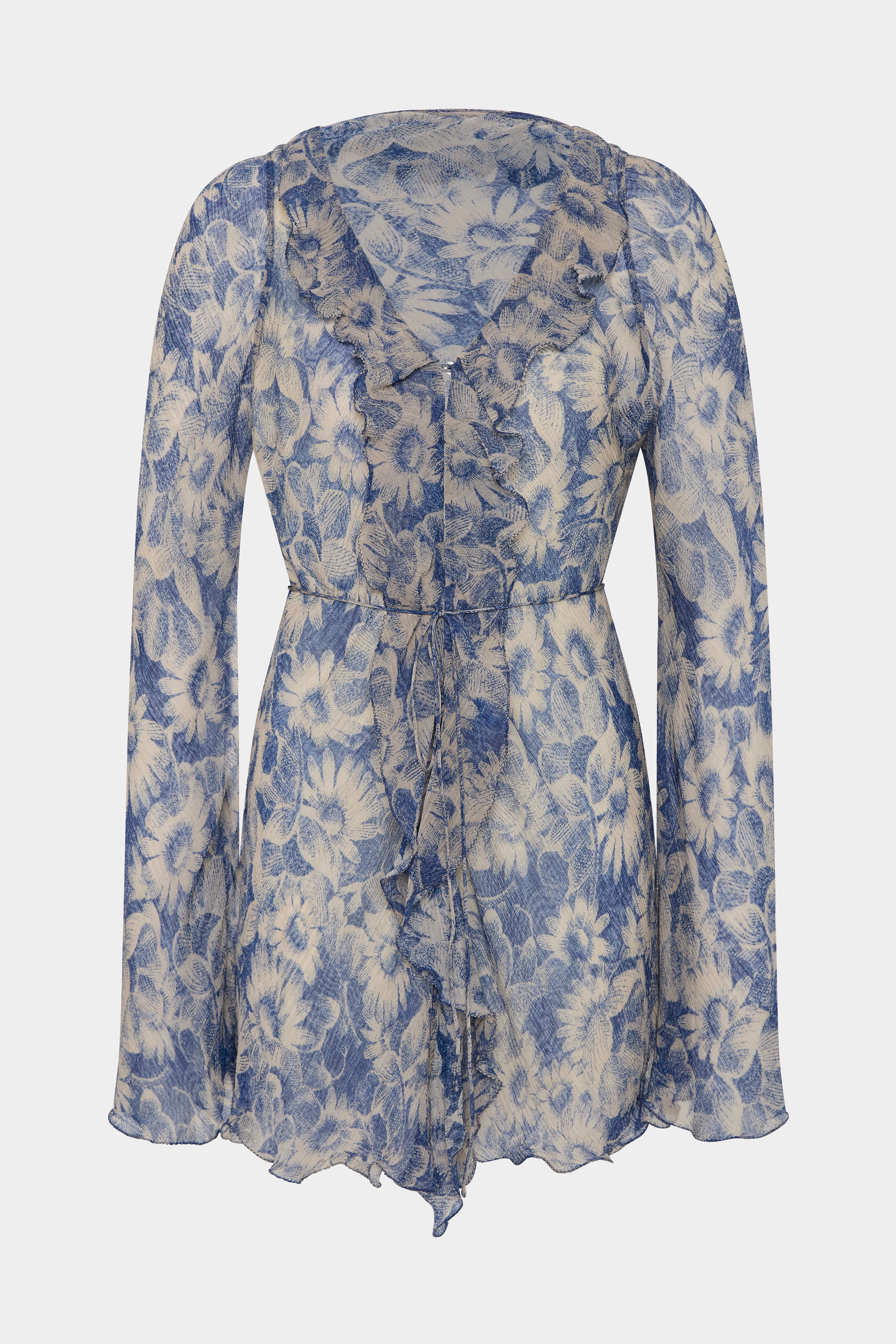Lilia Ruffle Long Sleeve Mini Dress