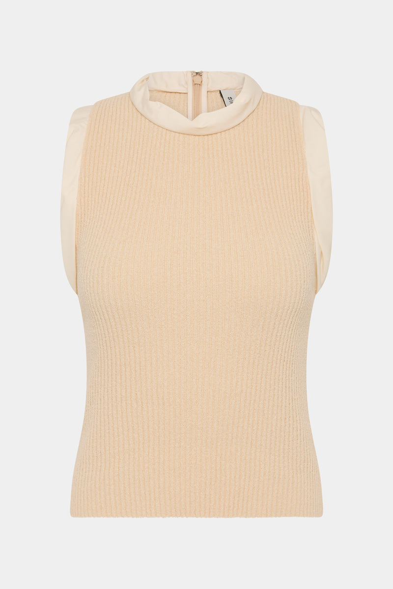 SIR the label Petal Knit Top Peach