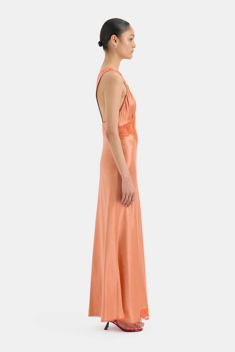 SIR the label Aries Cut Out Gown PEACH