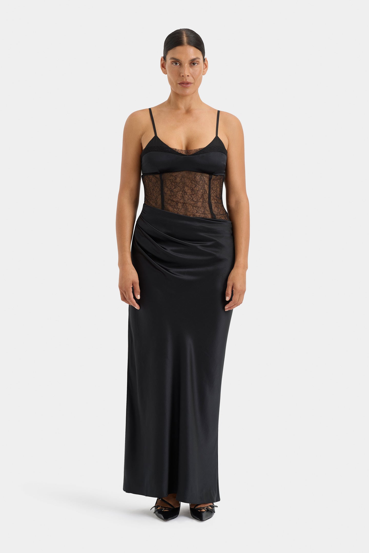 SIR the label Dunya Draped Gown BLACK