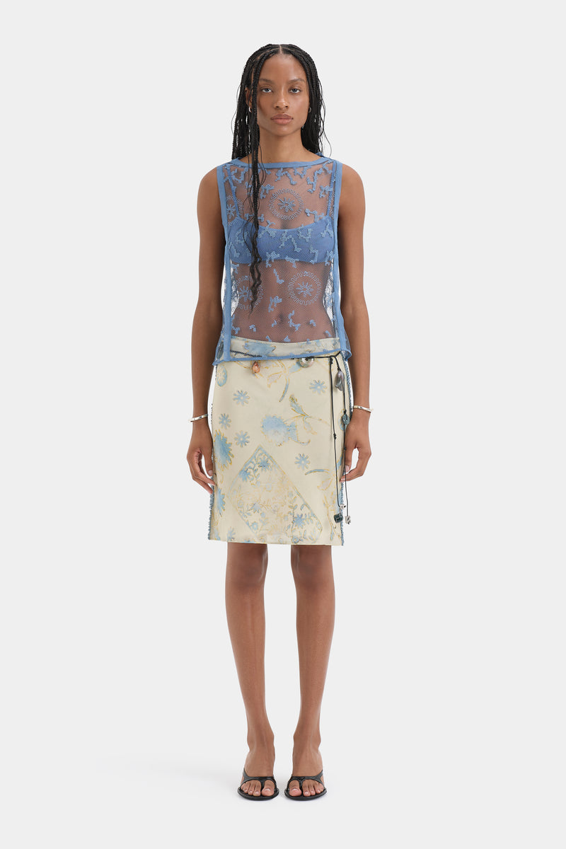 Cecile Ruffle Midi Skirt