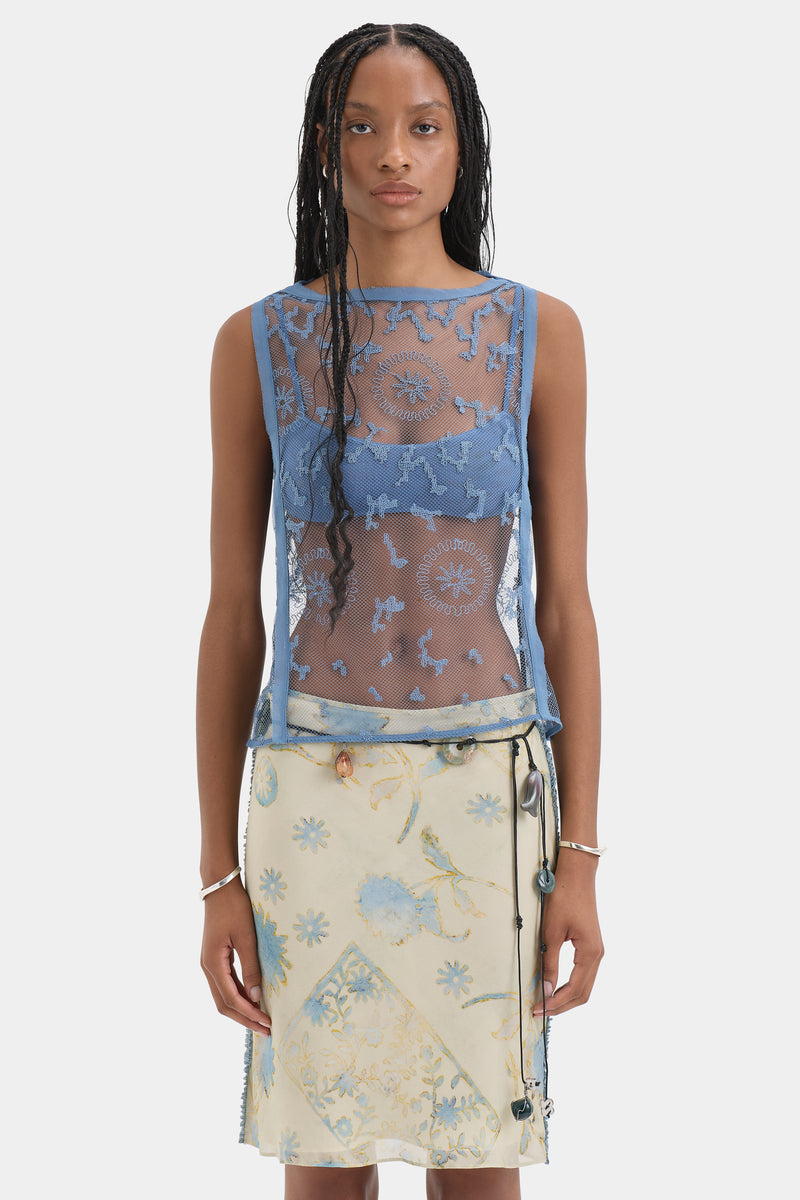 Cecile Ruffle Midi Skirt