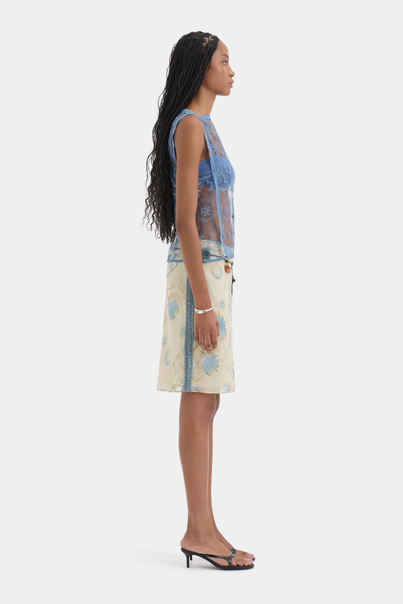 Cecile Ruffle Midi Skirt