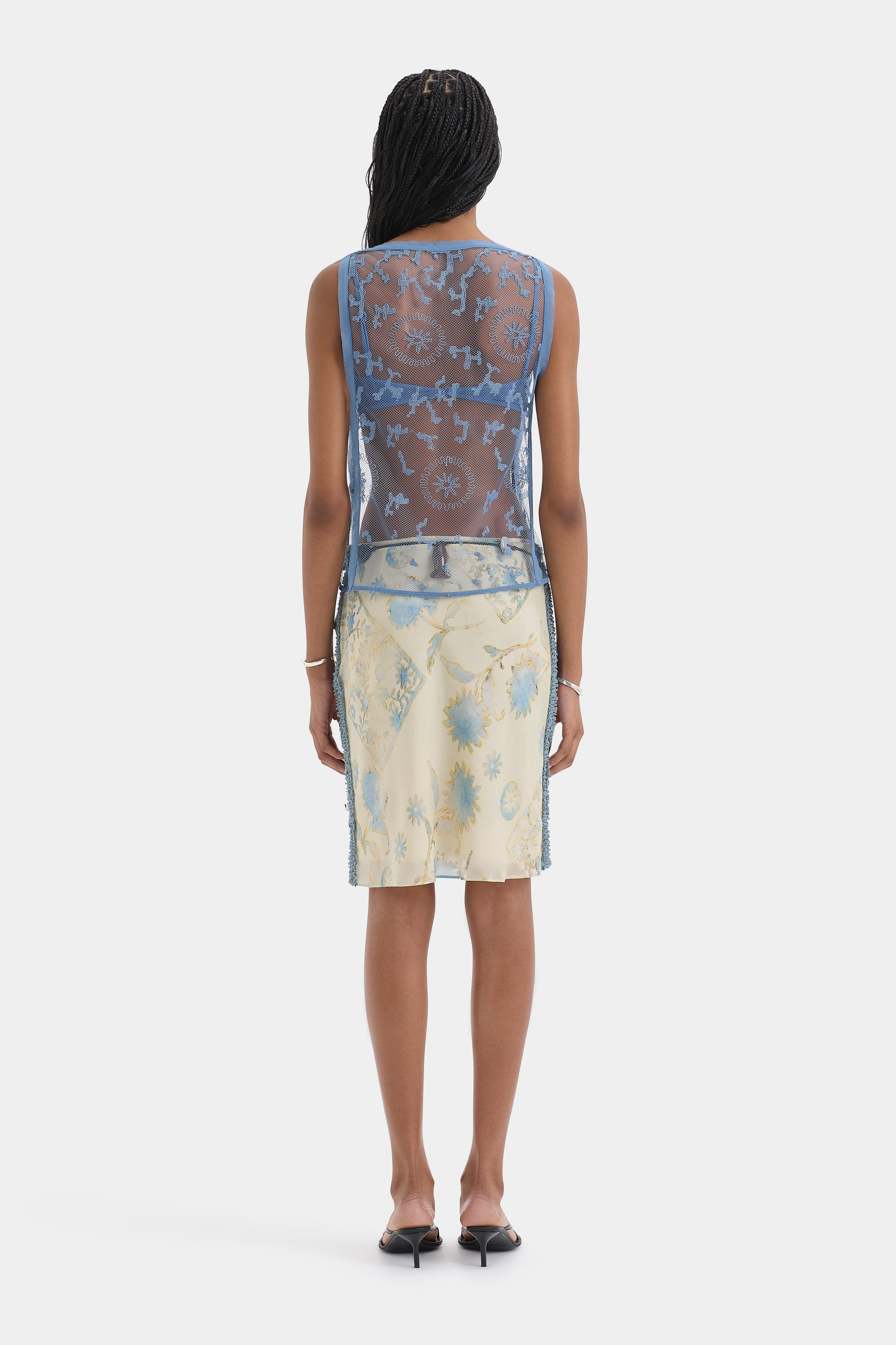Cecile Ruffle Midi Skirt