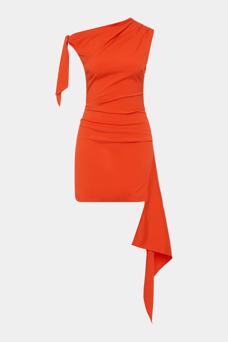 Dahlia Mini Dress Tangerine Red SIR