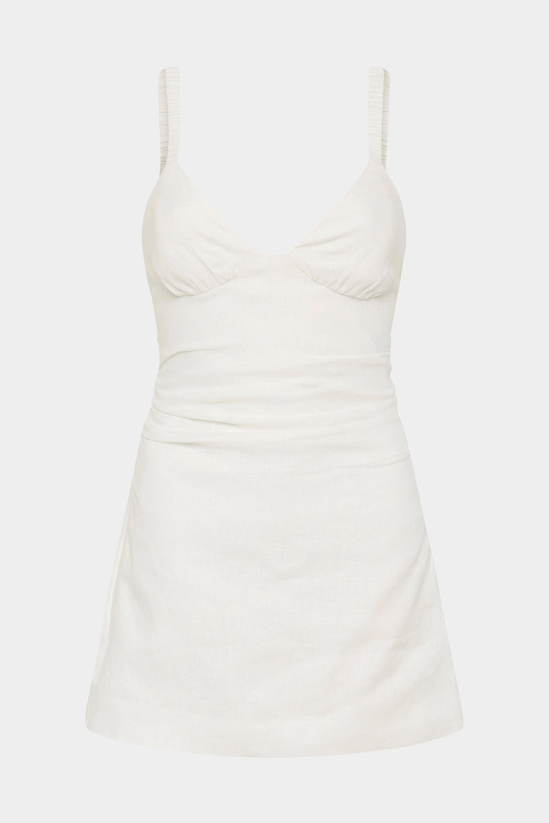 SIR the label Primrose Ruched Mini Dress IVORY