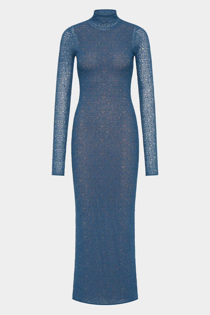 Celestino Long Sleeve Dress | Blue Sea | SIR.