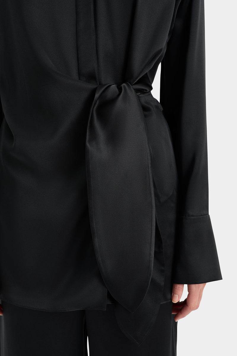 SIR the label Sorrento Shirt Dress BLACK