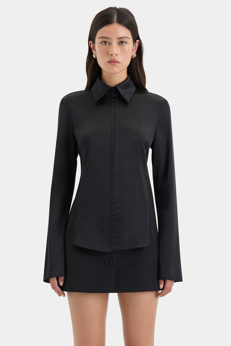 SIR the label Sonora Evening Shirt BLACK