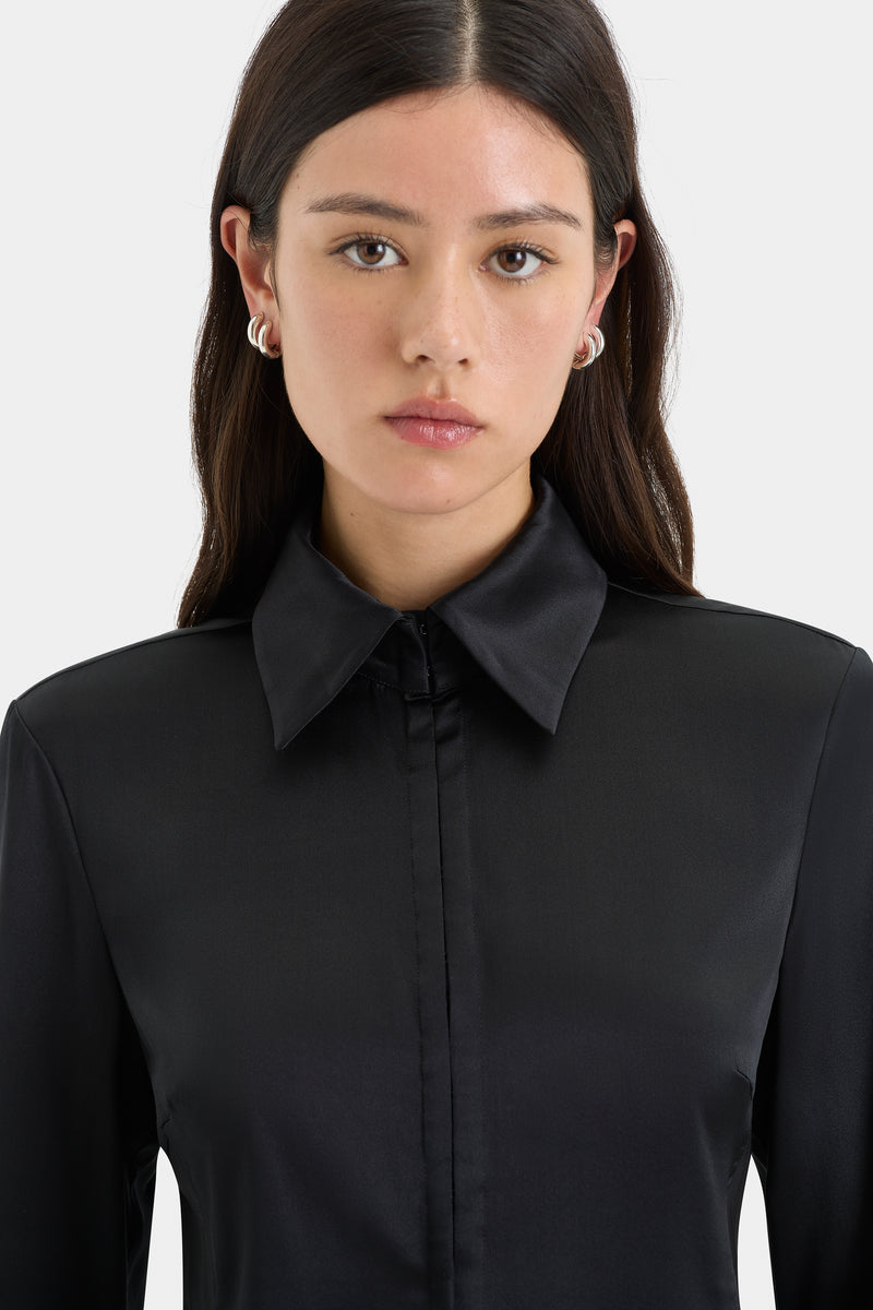 SIR the label Sonora Evening Shirt BLACK