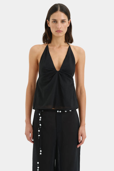 Azura Halter Top | Black | SIR.