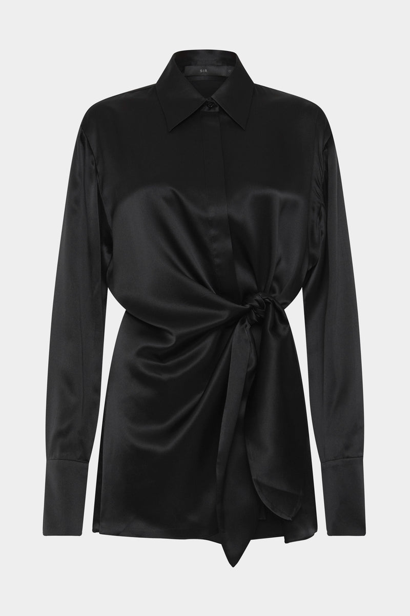 SIR the label Sorrento Shirt Dress BLACK