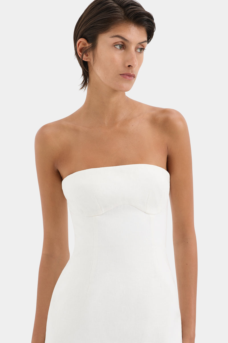 SIR the label Evalita Column Dress IVORY