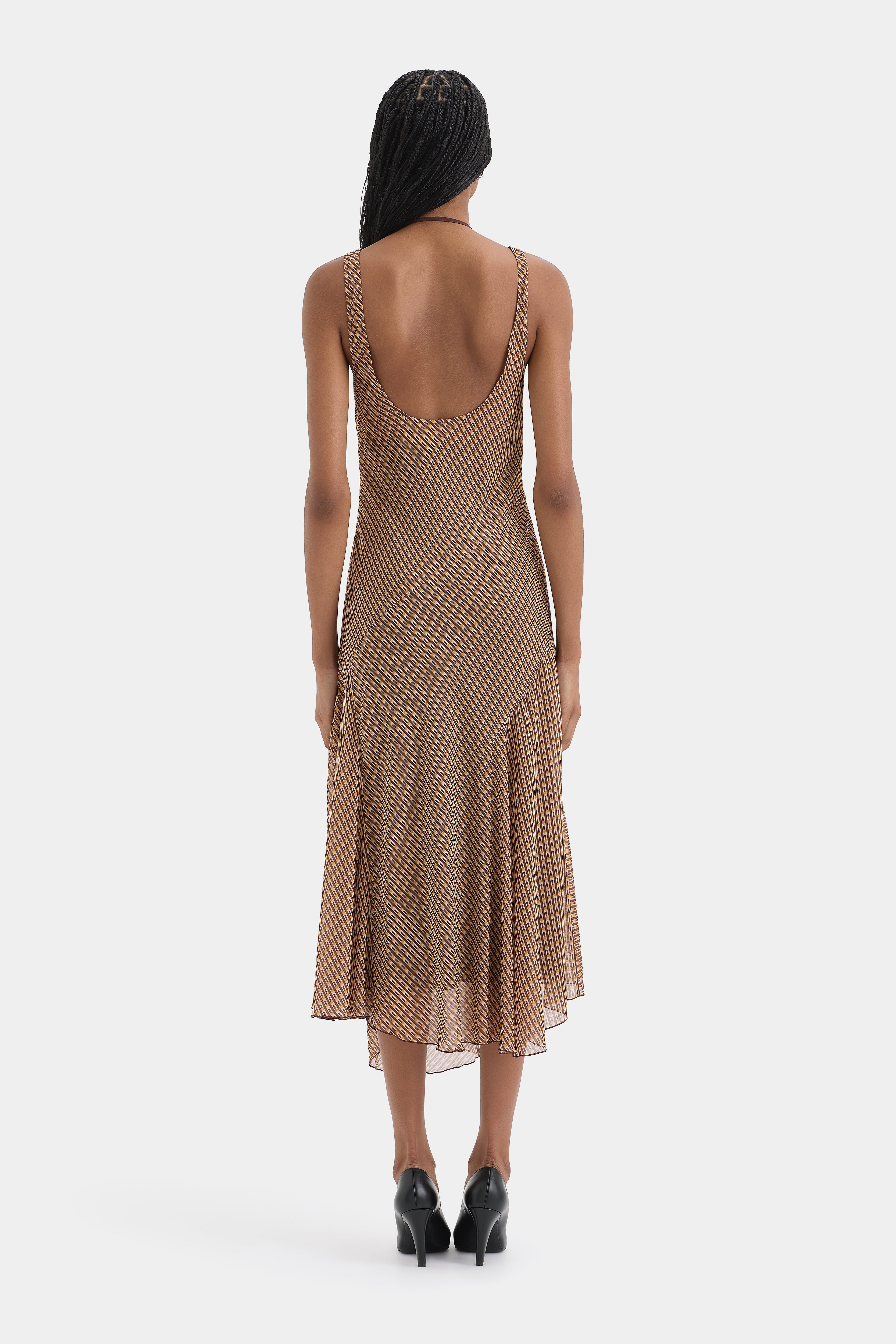 Cooper Layered Midi Dress | Linnea Geometric Tile Silk-Viscose | SIR. Cooper Layered Midi Dress | Linnea Geometric Tile Silk-Viscose | SIR.